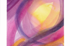 Pink Agate Original Watercolour Abstract Painting by Stacey-Ann Cole