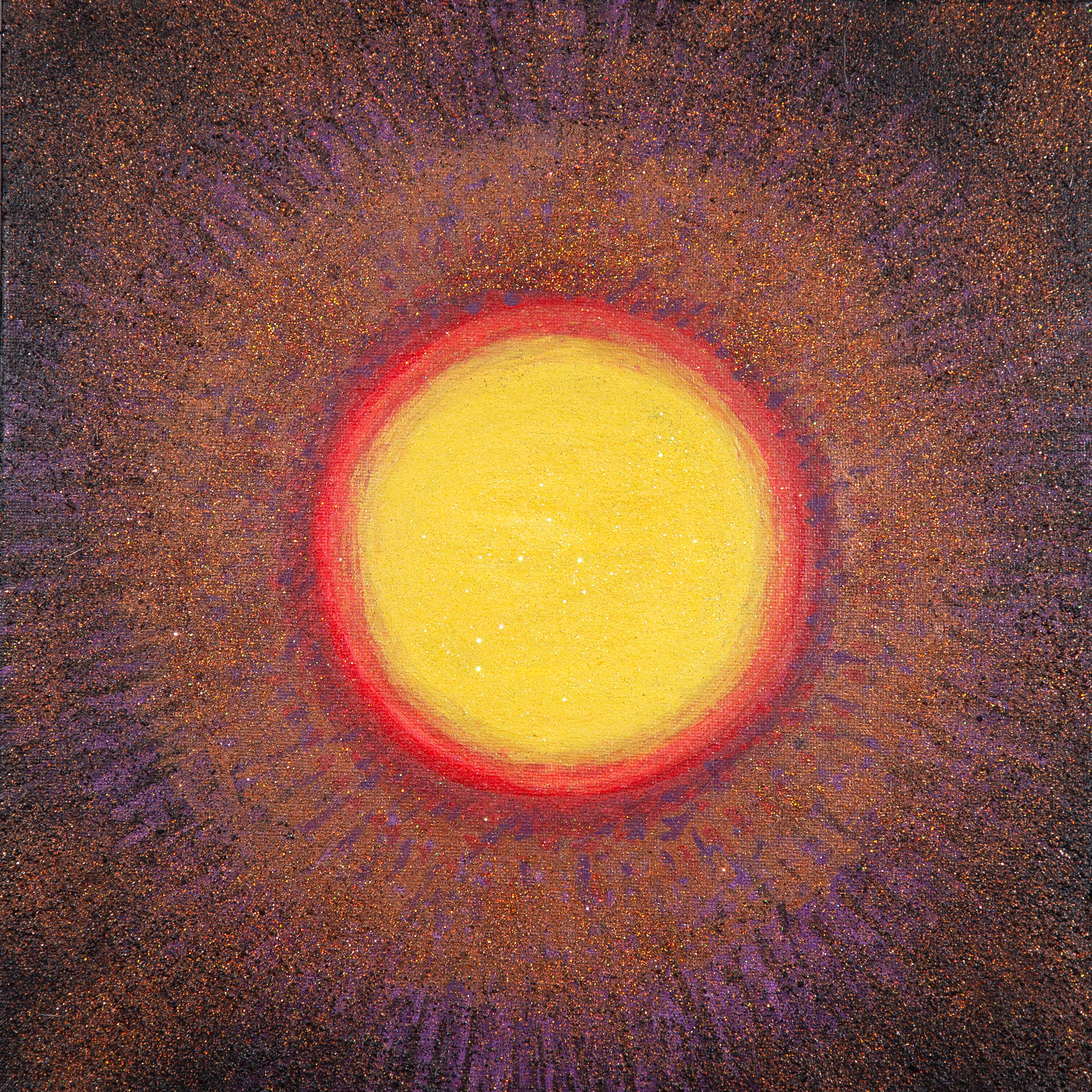 James Tovey art 33 Suns image from promotion for an exhibition at Peterborough Museum 2025