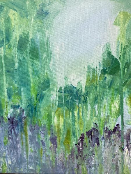 The majority of my paintings are acrylic as I enjoy working with bright colours and textures. I have been trying to paint watercolours again in a more semi abstract way.