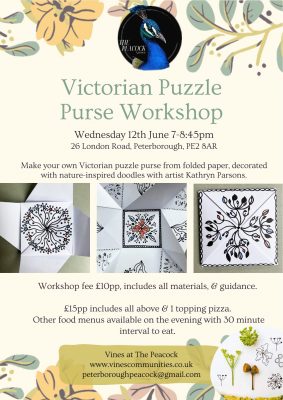 advert for Victorian Puzzle Purse workshop