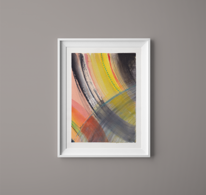 'Speedway 1' Original Watercolour Abstract Painting by Stacey-Ann Cole