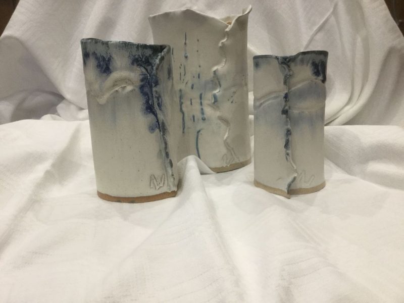 I have been making ceramics for many years. I love the versatility of clay, and the different effects the glazes can give. I mainly make pots, using several construction methods and use two colour pallets of ivory and blue, I then can concentrate on the challenge of achieving the right finish for every pot.
