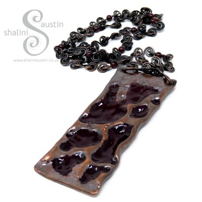 Shadows Copper pendant by Shalini Austin: Metalsmith