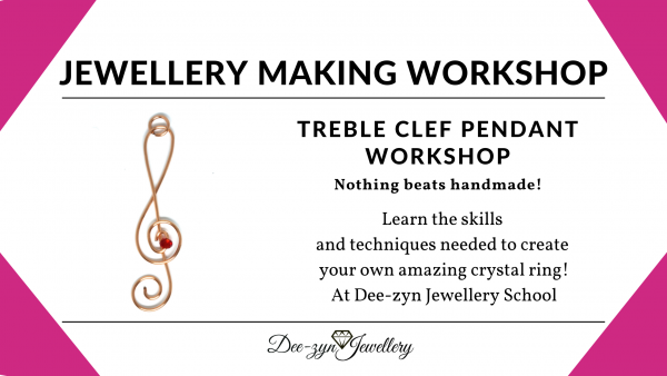 Treble clef pendant making workshop