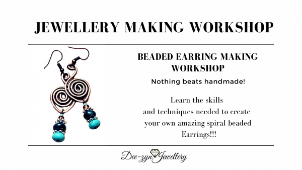 Beaded earring workshop. Wire earrings with dangling beads