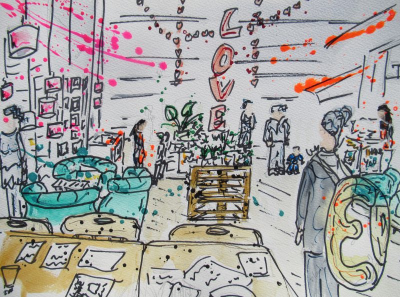 Do you know my work, have you seen some old woman sketching in and around Peterborough? No, well now's your chance to find out more during Open Studios 2026.

Looking forward to meeting you if we've not met before and if we have, I can't wait to catch up. I've been busy. Each drawing is created initially in a few minutes and captures whatever happens in front of me. Completing them can take years..

For Open Studios 2026 I'm exhibiting at RB7 Arts Center CIC in Queensgate Peterborough.

Life has no meaning for me without creativity. My main art practice these days is quick illustration of everyday life as it happens, usually from one of the hundreds of benches around the city of Peterborough.

My work is very loose, illustrative and distinctive.

Open Stuidos is a great opportunity for us to meet and chat about creativity, life and anything that takes our fancy, I have a host things I'm happy to chunter on about.



Looking forward to another great open studios.

Best wishes, Lynne