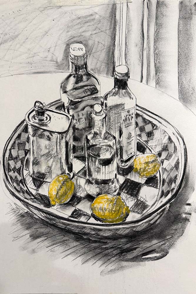 Fruit Bowl and Oil Bottles - Paul Joseph Crank