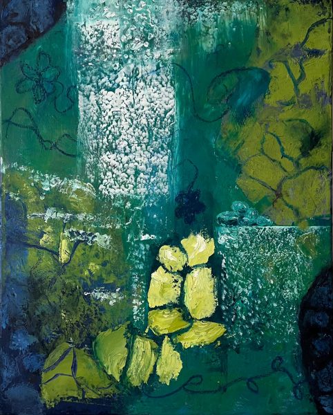 My work stems from an intuitive and subconscious process. I love the layering of paintings, textures, and mark making. This creates a history to each painting. I feel I escape to another world, but also my artwork is full of emotions from nature and my personal life. My paintings are a way to express myself in an ethereal way.

I will be exhibiting at two different venues over the three weekends:

38 Norman Drive
Stilton
PE7 3 RS

(on 28th 29th June, 5th, 6th,  12th & 13th July)